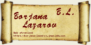 Borjana Lazarov vizit kartica